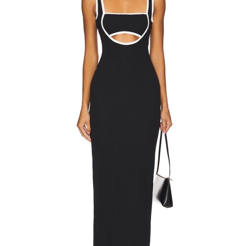 Peppermayo Elegant Black and White Dress